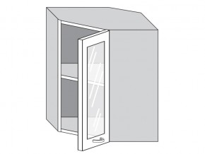 1.60.3у Шкаф настенный (h=720) угловой на 600мм со стекл. дверцей в Режи - rezh.magazin-mebel74.ru | фото
