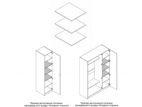 Комплект полок шкафа 1 дверного или 3 дверного в Режи - rezh.magazin-mebel74.ru | фото