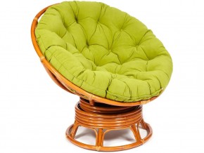 Кресло-качалка Papasan w 23/01 B с подушкой Cognac, флок Олива в Режи - rezh.magazin-mebel74.ru | фото