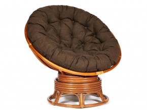 Кресло-качалка Papasan w 23/01 B с подушкой Cognac, ткань Коричневый в Режи - rezh.magazin-mebel74.ru | фото