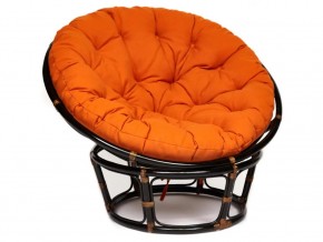 Кресло Papasan 23/01 W с подушкой Antique brown, ткань Оранжевый в Режи - rezh.magazin-mebel74.ru | фото