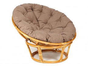 Кресло Papasan 23/01 W с подушкой Honey, экошерсть Коричневый в Режи - rezh.magazin-mebel74.ru | фото