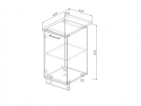 Н 40 Модуль нижний Без Столешницы МН 40 в Режи - rezh.magazin-mebel74.ru | фото