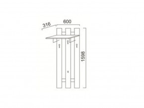 ПР-13 Вешалка в Режи - rezh.magazin-mebel74.ru | фото