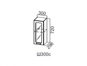 Ш300с/720 Шкаф навесной 300/720 (со стеклом) в Режи - rezh.magazin-mebel74.ru | фото