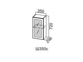 Ш350с/720 Шкаф навесной 350/720 (со стеклом) в Режи - rezh.magazin-mebel74.ru | фото