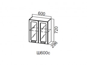 Ш600с/720 Шкаф навесной 600/720 (со стеклом) в Режи - rezh.magazin-mebel74.ru | фото