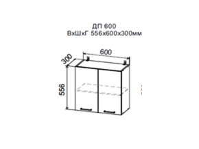 Шкаф верхний ДП600мм с 2-мя дверками в Режи - rezh.magazin-mebel74.ru | фото